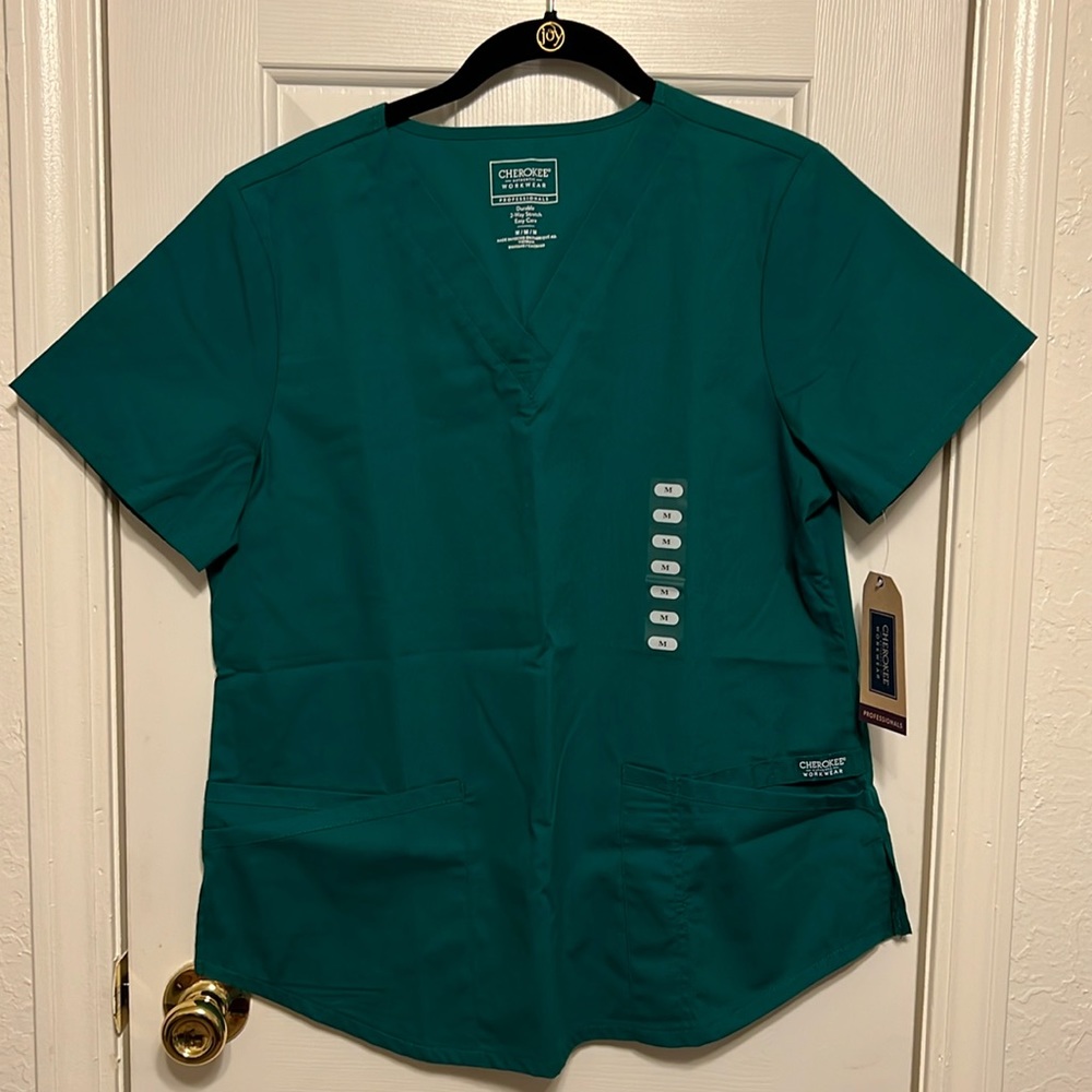 Cherokee Green Women's V-Neck Scrub Top